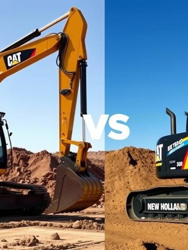 Comparação Escavadeiras (CAT e New Holland)