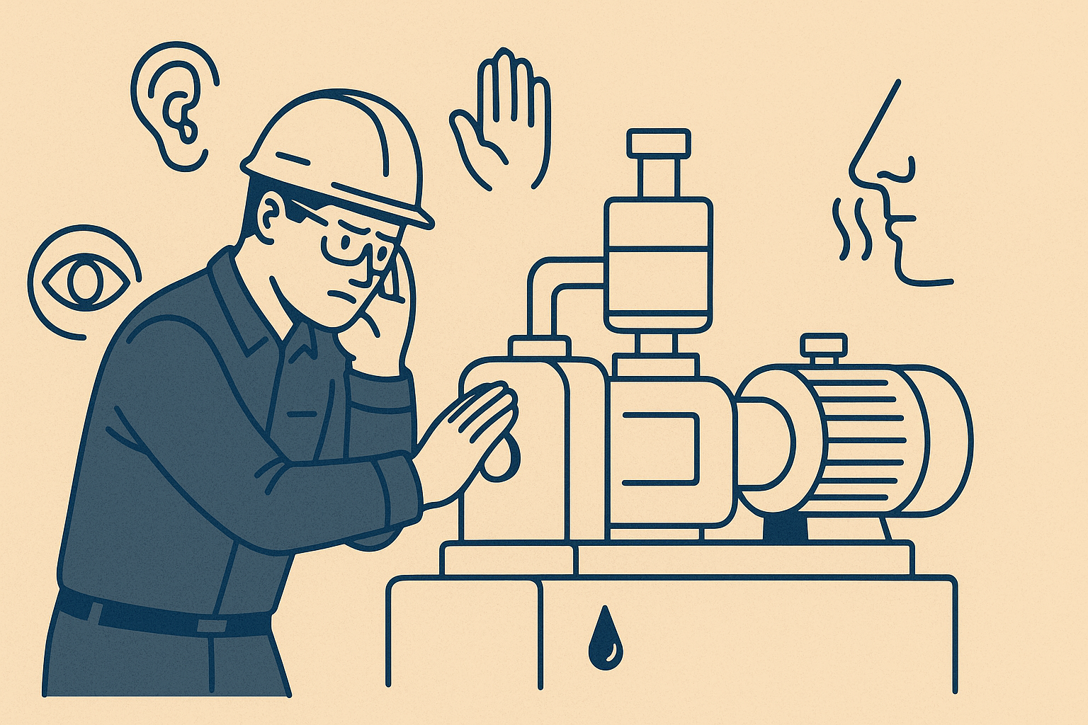 Tripé da inspeção moderna: inspeção sensorial, inspeção técnica e histórico da máquina