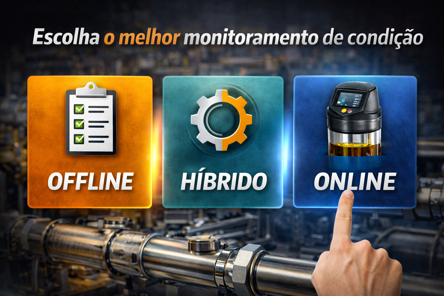 Sensores on-line vs rotas offline na manutenção preditiva